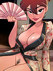 I didn't trim my pussy hair for three weeks, look like a japanese - The 4 Naughties, Japanese Cosplay by welcomix (tufos)