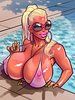 Jenny pool party by The Pit by john persons interracial and taboo art