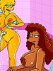 They decide to provoke, leaving Barty and his gang crazy with lust - The Simptoons - Women's locker room by welcomix (tufos)