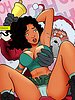 Santa, I think your candy cane is poking me - Bubble Butt Princess by jab comix
