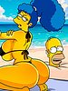 I'm already going to take off the top of my bikini - The Simptoons, Burying it deep in the sand by welcomix (tufos)