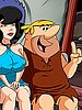 It's tight back here, but you can sit on my lap - The Flintstoons Making out at the Drive-in by welcomix (tufos)